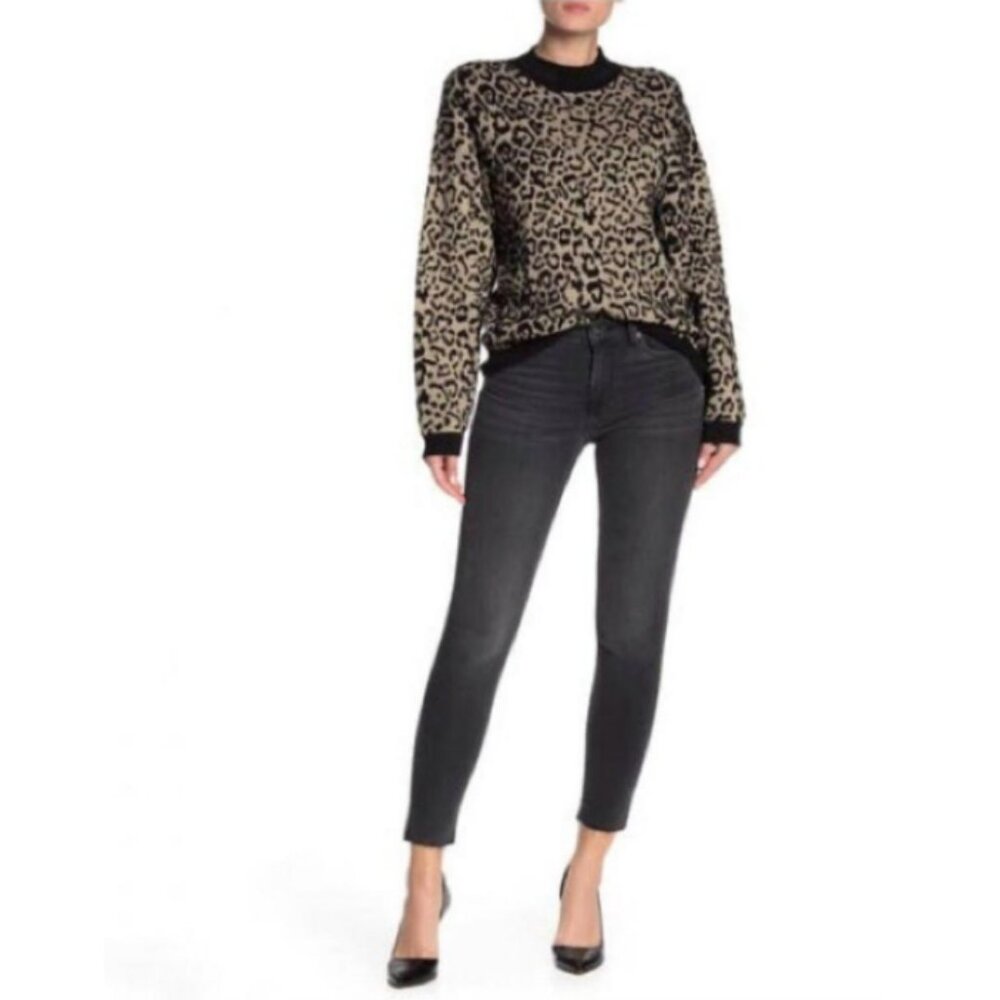 Hudson Natalie Mid-Rise Super Skinny Black Jeans